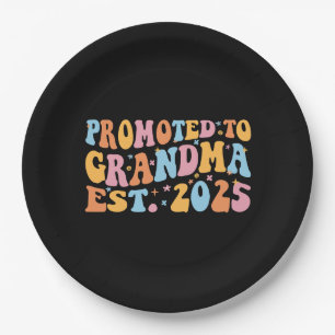 Promoted To Grandma Est. 2025 III Paper Plate