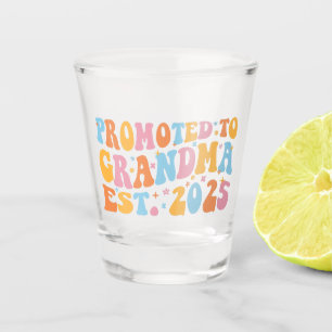 Promoted To Grandma Est. 2025 III Shot Glass