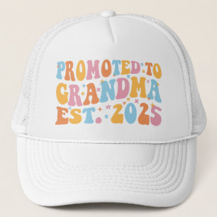 Promoted To Grandma Est. 2025 III Trucker Hat
