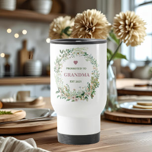 Promoted to Grandma Est. 2025 Travel Mug