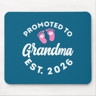 Promoted to grandma est. 2026 baby announcement fo mouse mat