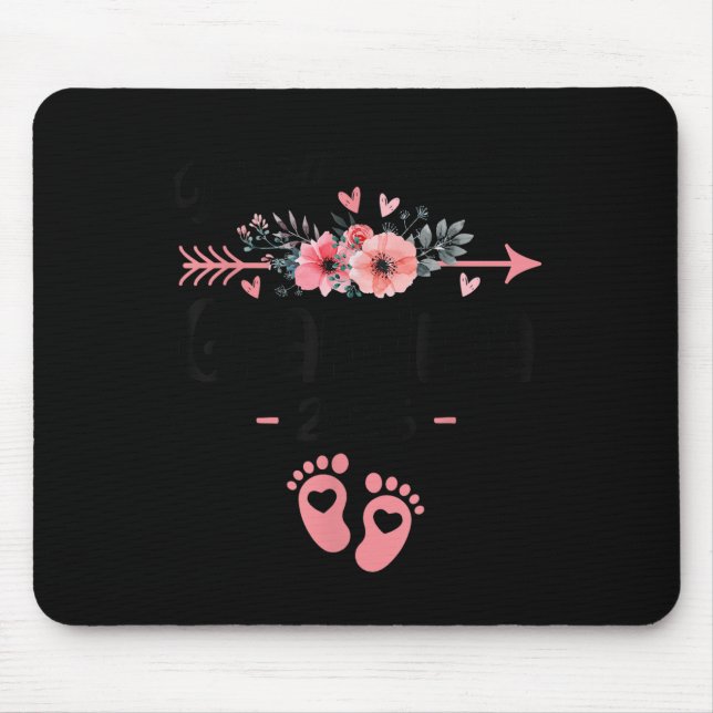 Promoted To Grandma Est 2026 Floral  Mouse Mat (Front)