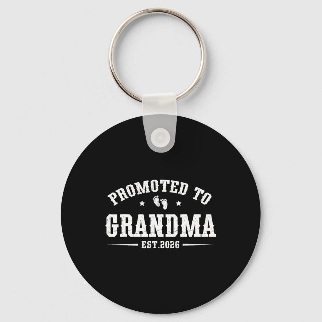 Promoted To Grandma Est. 2026 Grandparents Baby An Key Ring (Front)