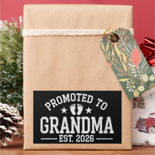 Promoted to Grandma est. 2026 Grandparents Baby  Rectangular Sticker