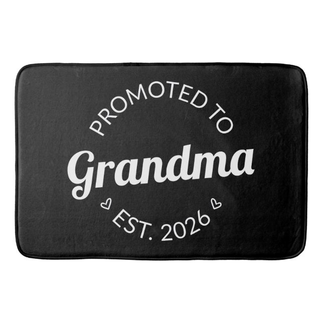 Promoted To Grandma Est. 2026 I Bath Mat (Front)