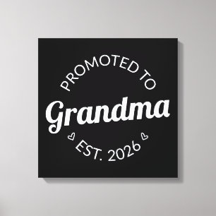 Promoted To Grandma Est. 2026 I Canvas Print