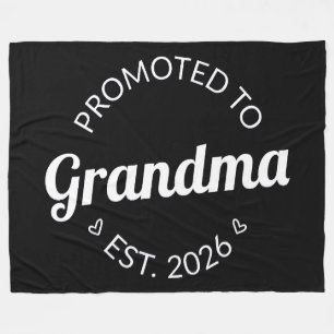 Promoted To Grandma Est. 2026 I Fleece Blanket