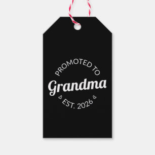 Promoted To Grandma Est. 2026 I Gift Tags