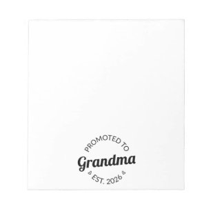 Promoted To Grandma Est. 2026 I Notepad