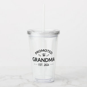 Promoted To Grandma Est. 2026 II Acrylic Tumbler