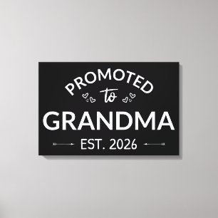 Promoted To Grandma Est. 2026 II Canvas Print