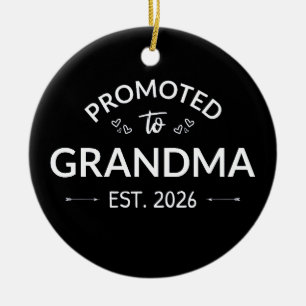 Promoted To Grandma Est. 2026 II Ceramic Tree Decoration