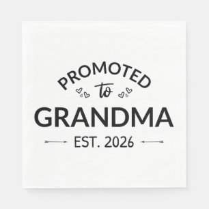 Promoted To Grandma Est. 2026 II Napkin
