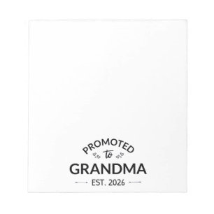 Promoted To Grandma Est. 2026 II Notepad