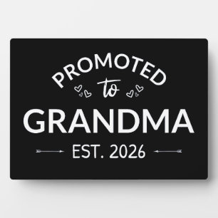 Promoted To Grandma Est. 2026 II Plaque