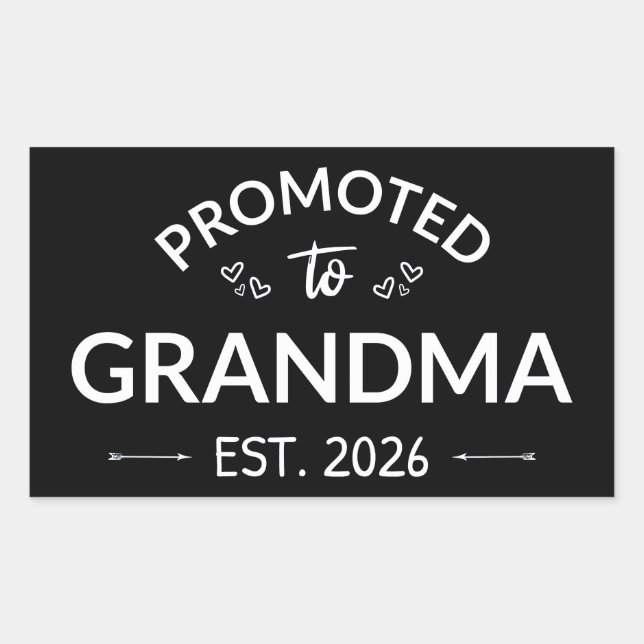 Promoted To Grandma Est. 2026 II Rectangular Sticker (Front)