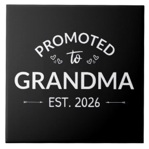 Promoted To Grandma Est. 2026 II Tile