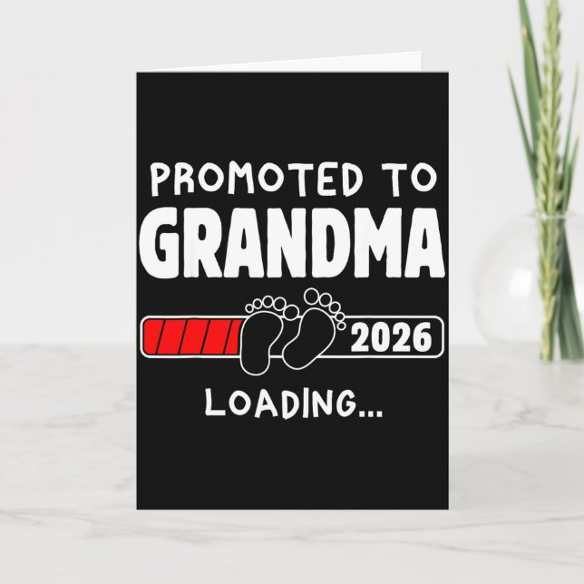 Promoted To Grandma Est 2026 Soon To Be New Grandm Card (Front)