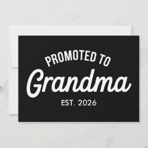 Promoted To Grandma Est 2026 Soon To Be Pregnancy Invitation