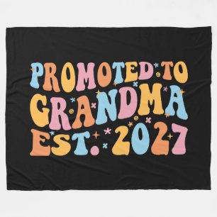Promoted To Grandma Est 2027 New Nana Fleece Blanket
