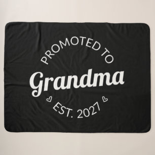 Promoted To Grandma Est 2027 New Nana I Sherpa Blanket
