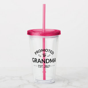 Promoted To Grandma Est 2027 New Nana II Acrylic Tumbler