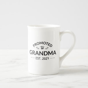 Promoted To Grandma Est 2027 New Nana II Bone China Mug