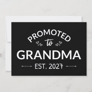 Promoted To Grandma Est 2027 New Nana II Invitation