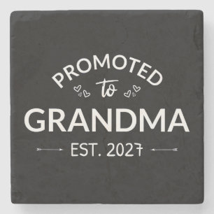Promoted To Grandma Est 2027 New Nana II Stone Coaster