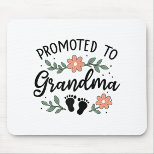 Promoted To Grandma - Funny First Grandchild Annou Mouse Mat