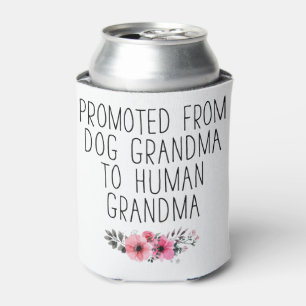 Promoted To Grandma Funny Floral Can Cooler