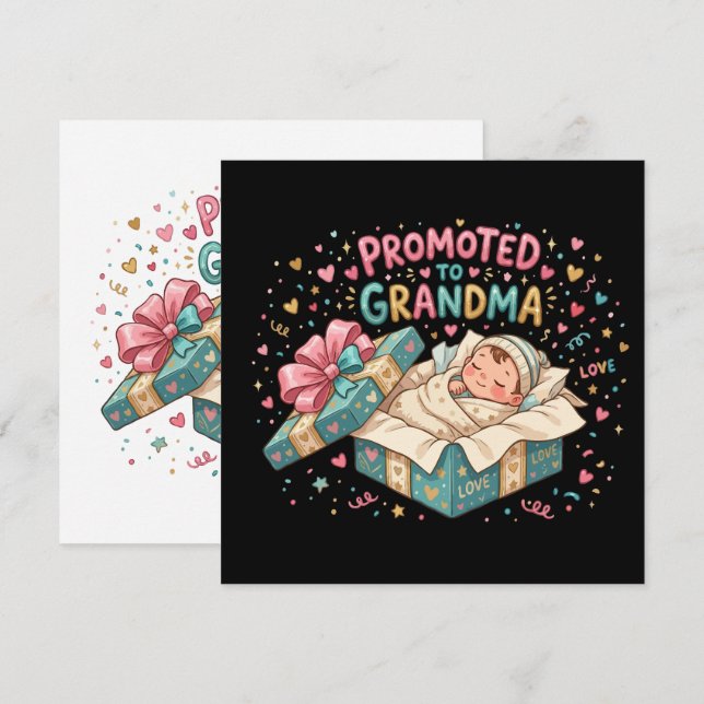Promoted to Grandma Gift (Front/Back)