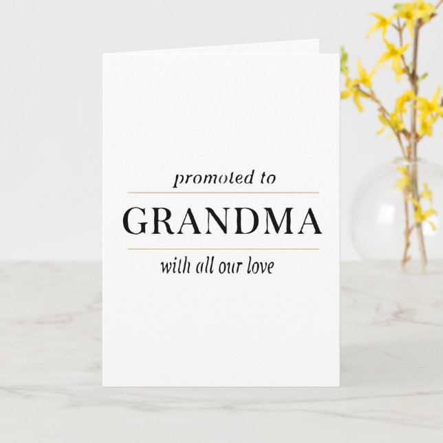 Promoted to Grandma Gift Card (Yellow Flower)