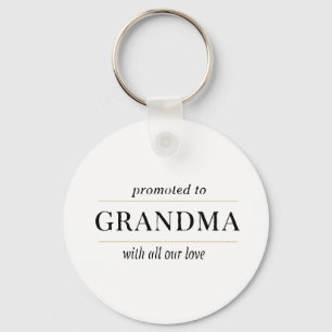 Promoted to Grandma Gift Key Ring
