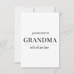 Promoted to Grandma Gift Thank You Card