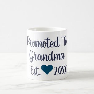 Promoted To Grandma Navy Mug