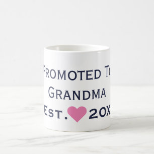 Promoted To Grandma Navy & Pink Mug