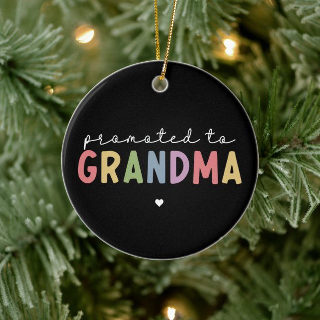 Promoted to Grandma New Grandma to be gifts Ceramic Tree Decoration (Tree)