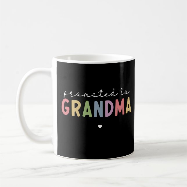 Promoted to Grandma New Grandma to be gifts Coffee Mug (Left)