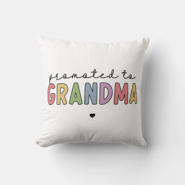 Promoted to Grandma New Grandma to be gifts Cushion (Front)