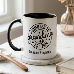 Promoted To Grandma – New Grandmother Gift Mug