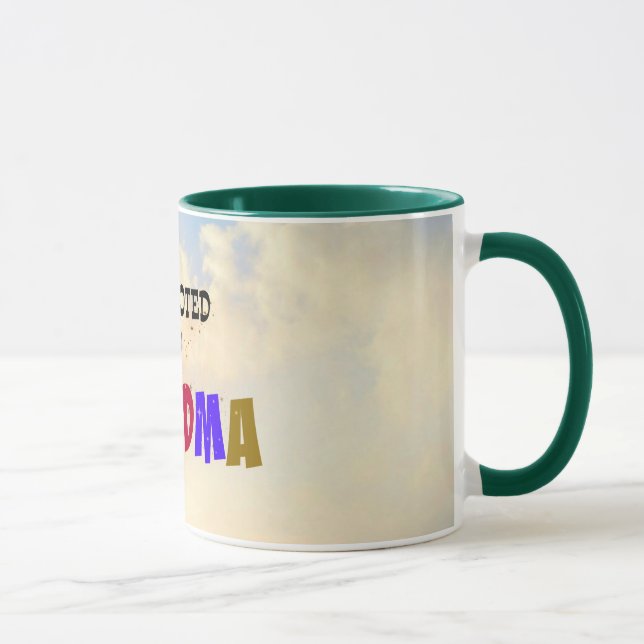 Promoted to Grandma, Pastel Clouds Design Mug (Right)