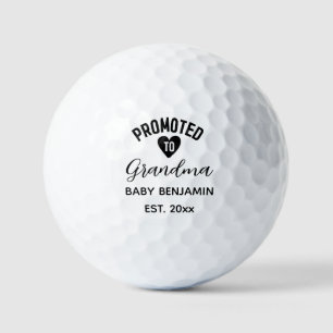 Promoted to Grandma Personalised Baby Name Golf Balls
