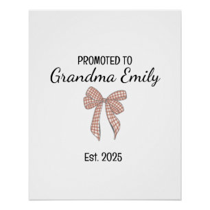 Promoted to Grandma – Personalized Family Role Poster