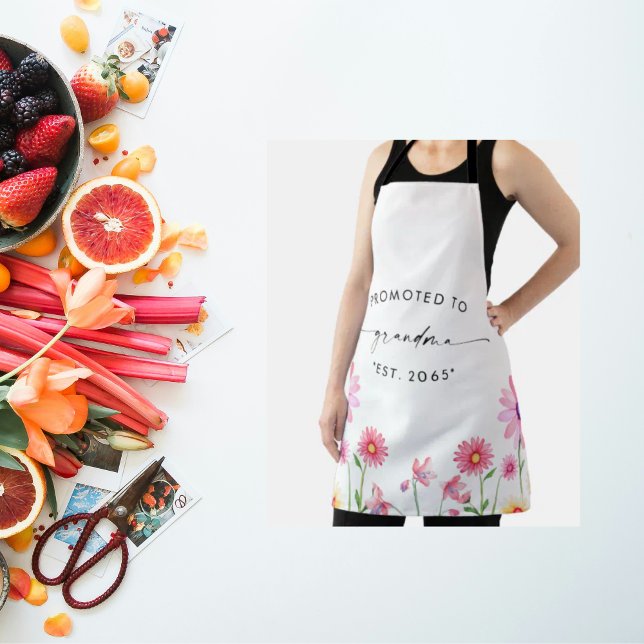 Promoted to Grandma Pregnancy Announcement Apron (Creator Uploaded)
