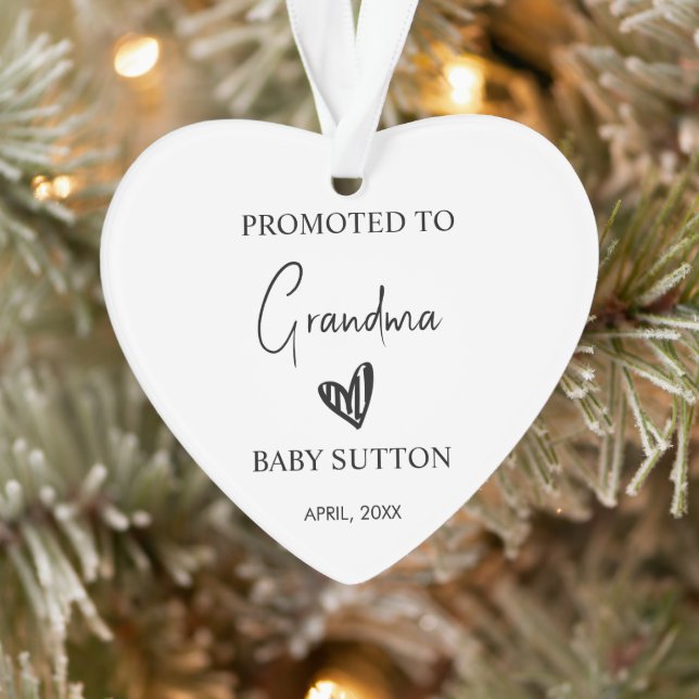 Promoted to Grandma Pregnancy Announcement Great Ornament (Tree)