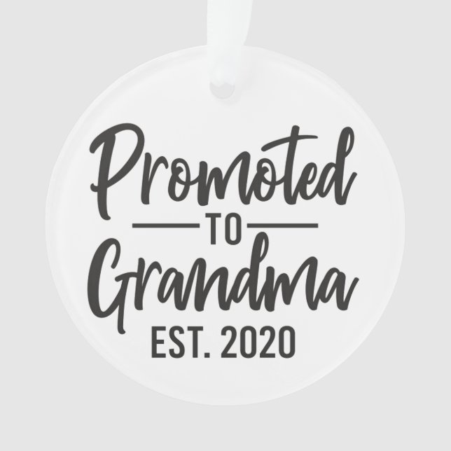 Promoted to Grandma - Pregnancy Announcement -  Ornament (Front)
