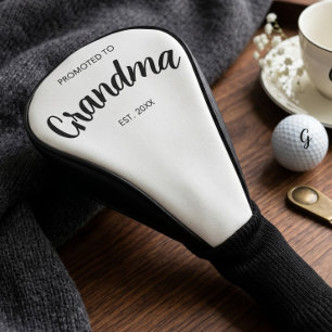 Promoted To Grandma Pregnancy Reveal Grandma Gift  Golf Head Cover