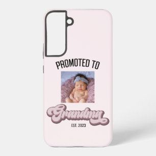 Promoted To Grandma Purple Lavender Custom Picture Samsung Galaxy Case