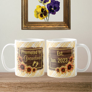Promoted To Grandma Sunflower Mug